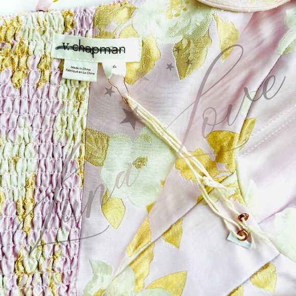 V. CHAPMAN The Vera Dress in Light Lilac Baroque Floral (size 6) NWT - Picture 13 of 14